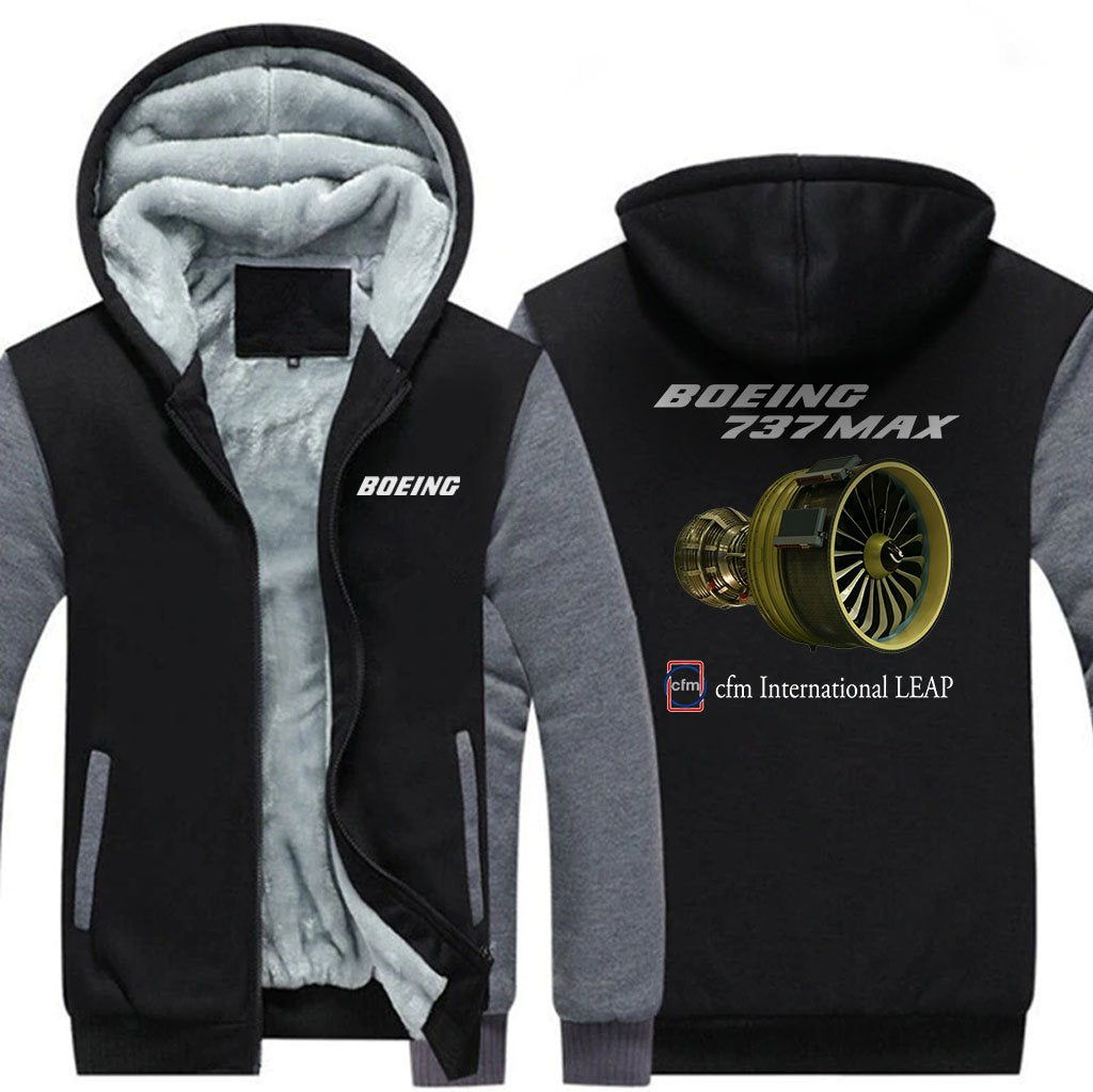 B737 CFM INTERNATIONAL LEAP DESIGNED ZIPPER SWEATER THE AV8R