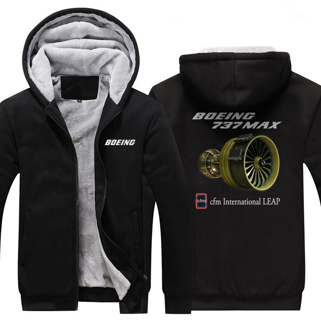 B737 CFM INTERNATIONAL LEAP DESIGNED ZIPPER SWEATER THE AV8R