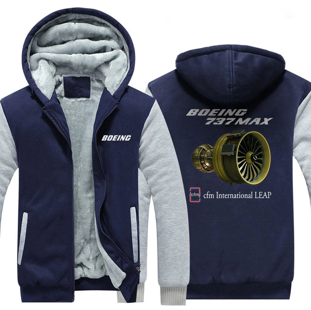 B737 CFM INTERNATIONAL LEAP DESIGNED ZIPPER SWEATER THE AV8R