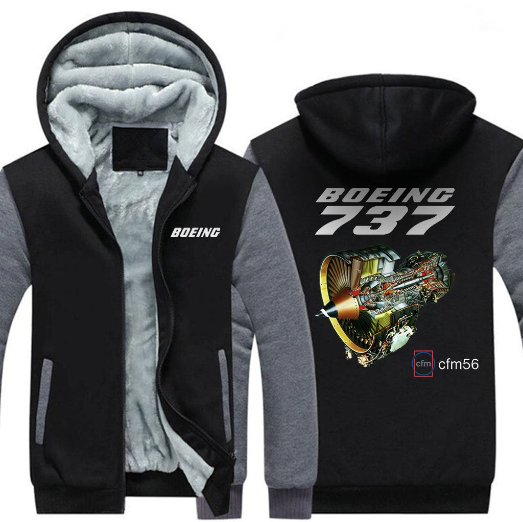 B737 CFM56 DESIGNED ZIPPER SWEATER THE AV8R