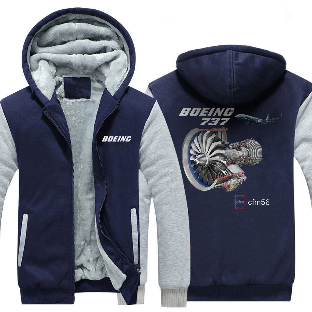 B737 CFM56 DESIGNED ZIPPER SWEATER THE AV8R