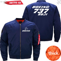 Thumbnail for Boeing 737BBJI Ma-1 Bomber Jacket Flight Jacket Aviator Jacket THE AV8R