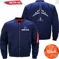 Thumbnail for Boeing 747 SKETCH Ma-1 Bomber Jacket Flight Jacket Aviator Jacket THE AV8R