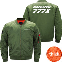 Thumbnail for Boeing 777X Ma-1 Bomber Jacket Flight Jacket Aviator Jack THE AV8R