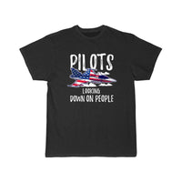 Thumbnail for Pilots Looking Down People Fighter Jet Aircraft T Shirt THE AV8R