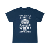 Thumbnail for Airplanes mechanic - i'm just a happier person  T-SHIRT THE AV8R