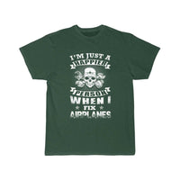 Thumbnail for Airplanes mechanic - i'm just a happier person  T-SHIRT THE AV8R