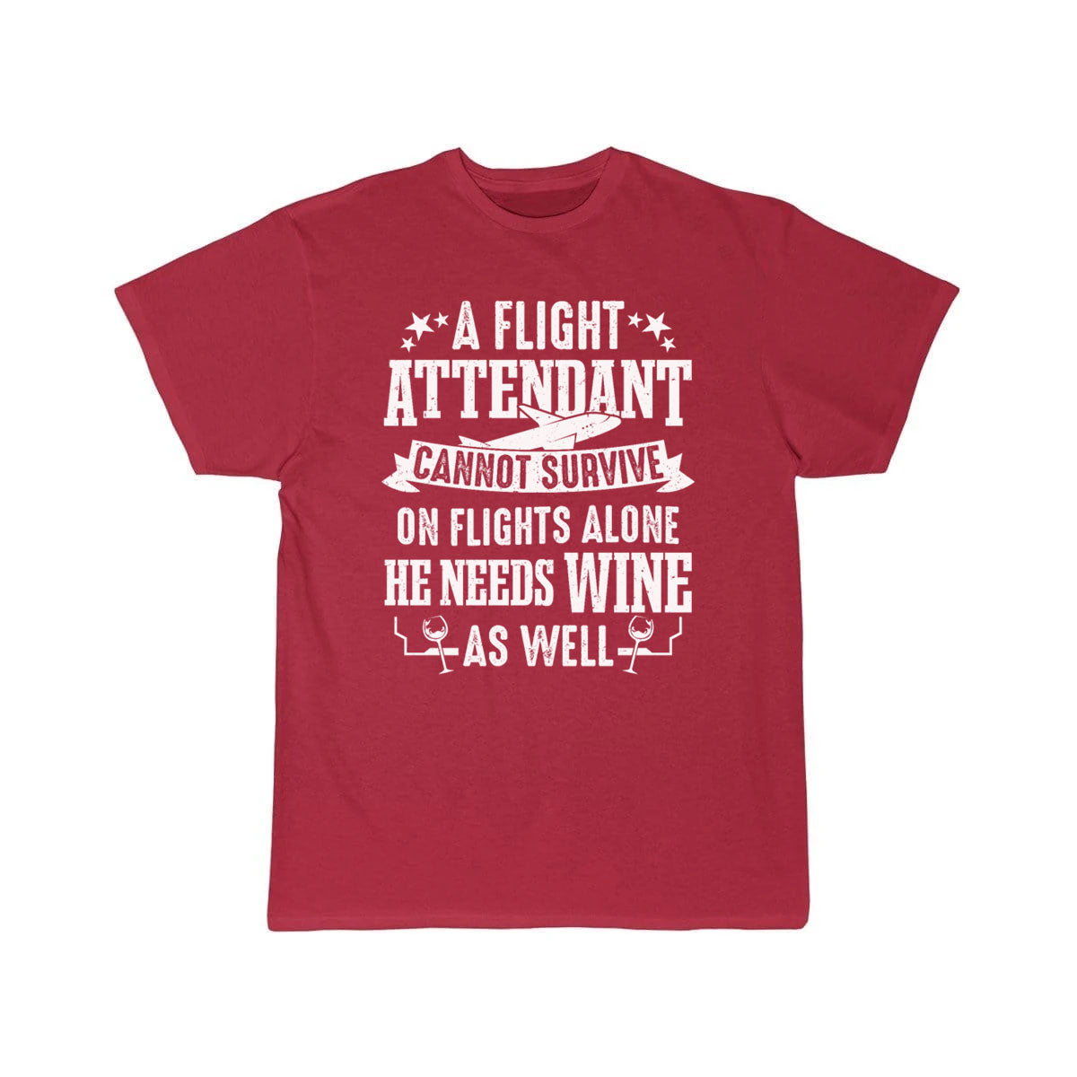 Funny Flight Attendant Wine Lover Problem Women T-SHIRT THE AV8R