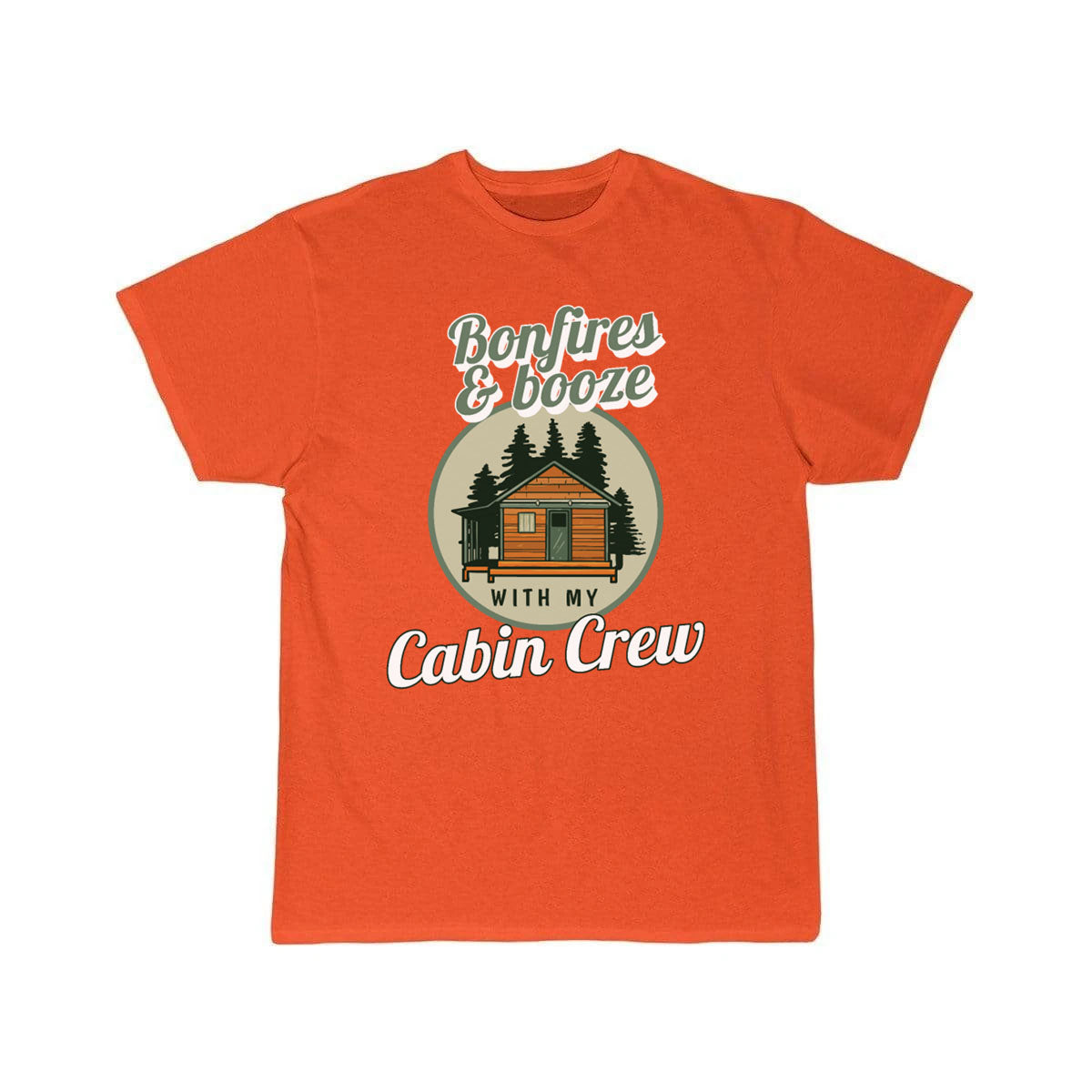 Funny Bonfires And Booze With My Cabin Crew T-SHIRT THE AV8R