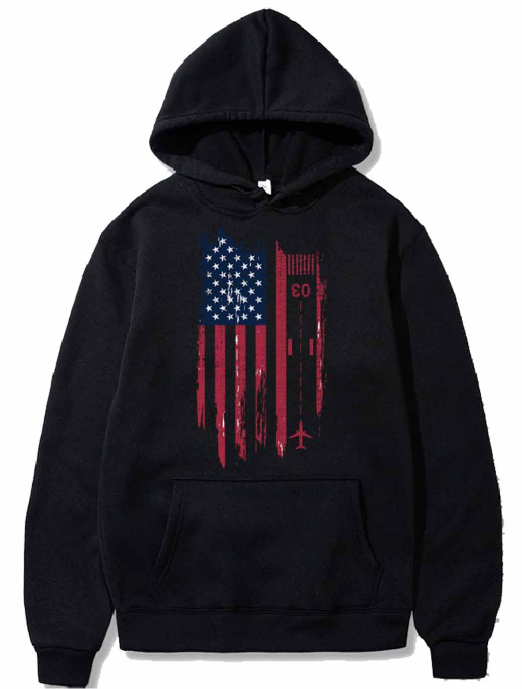 Patriotic Airplane Aviation Pilot American Flag PULLOVER THE AV8R