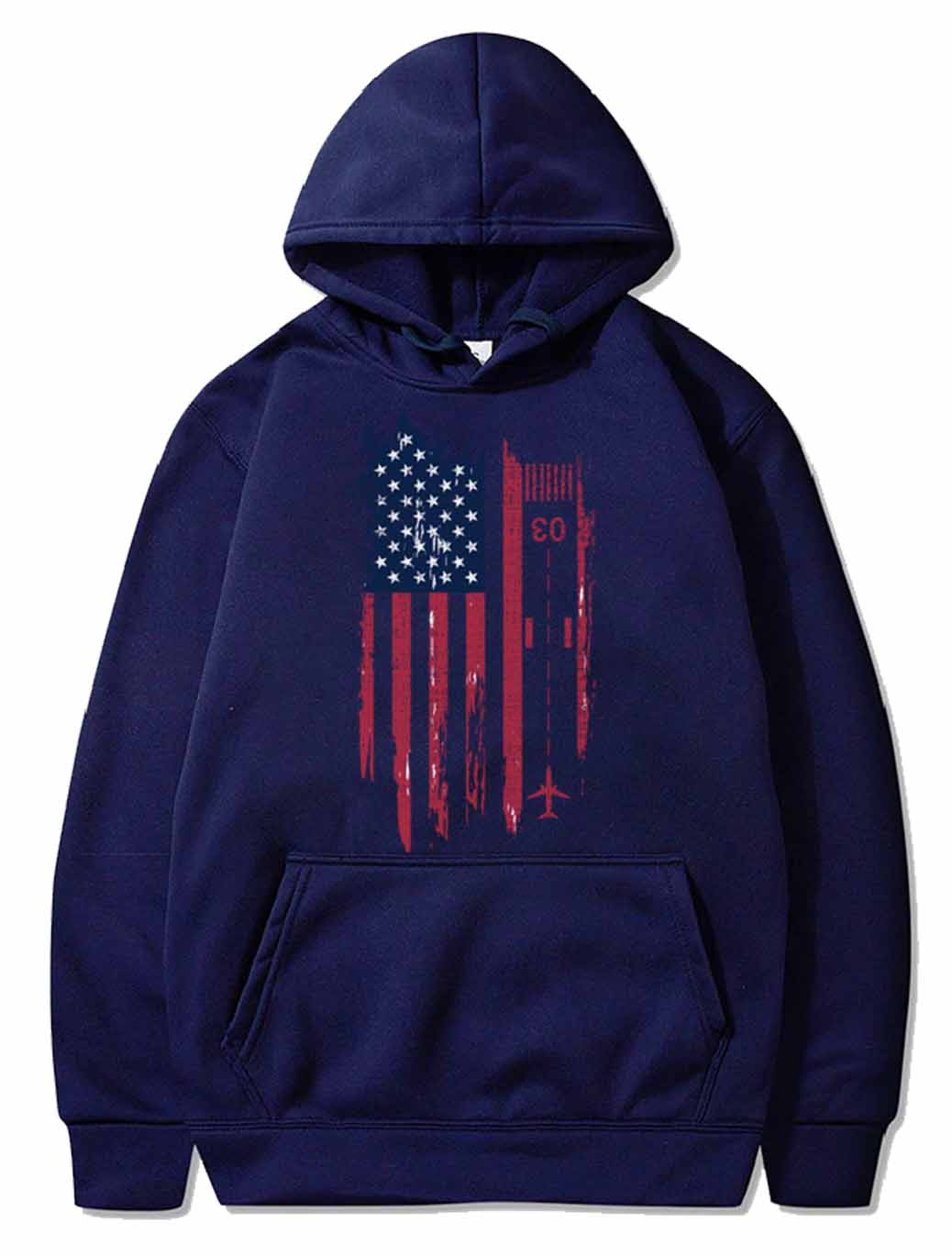 Patriotic Airplane Aviation Pilot American Flag PULLOVER THE AV8R