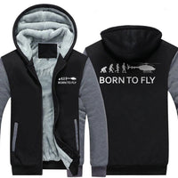 Thumbnail for BORN TO FLY DESIGNED ZIPPER SWEATER THE AV8R