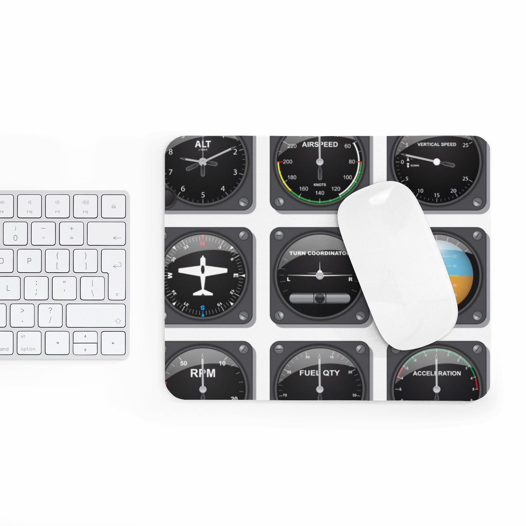 AVIATION CLOCK -  MOUSE PAD Printify