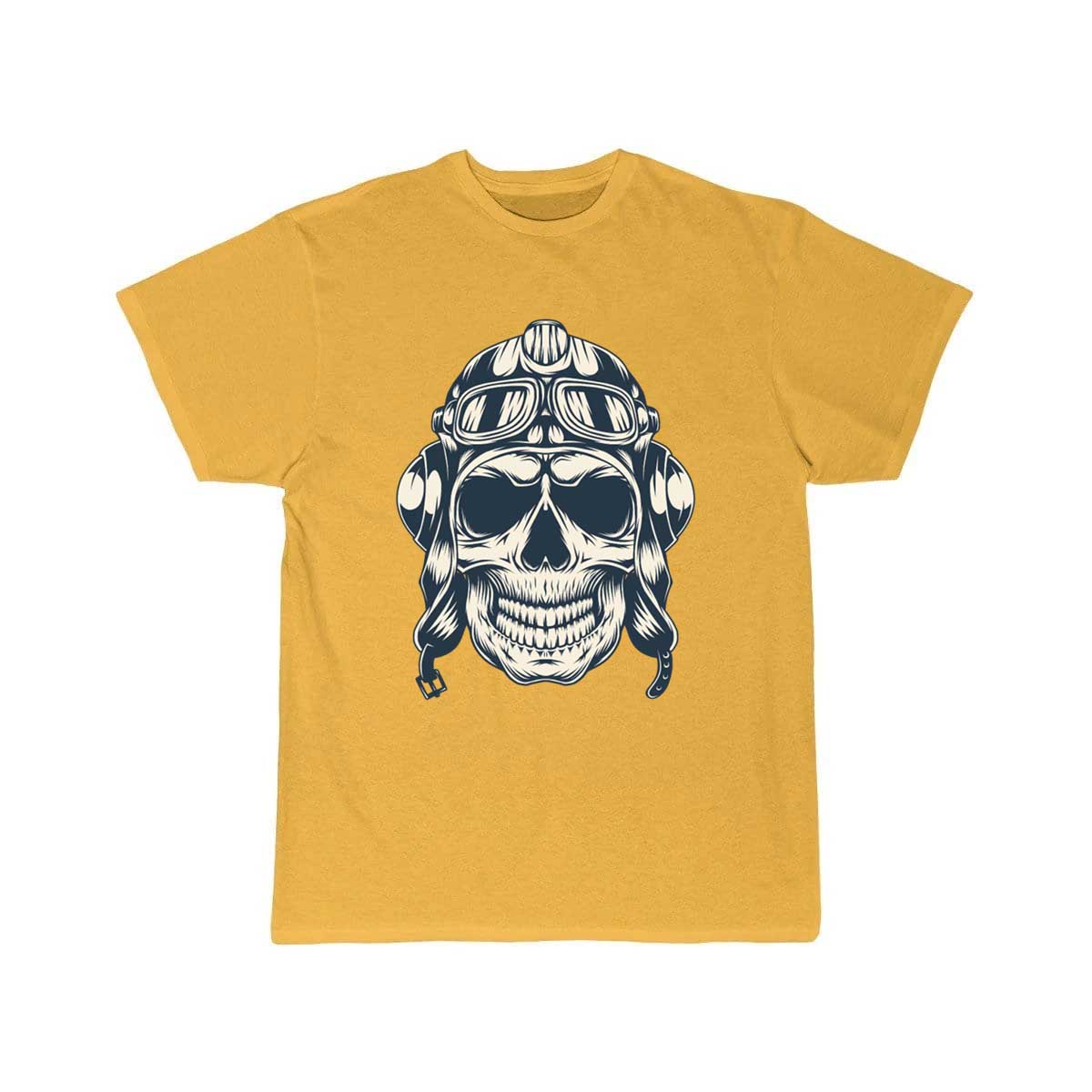 Skull with an aviator hat T-SHIRT THE AV8R