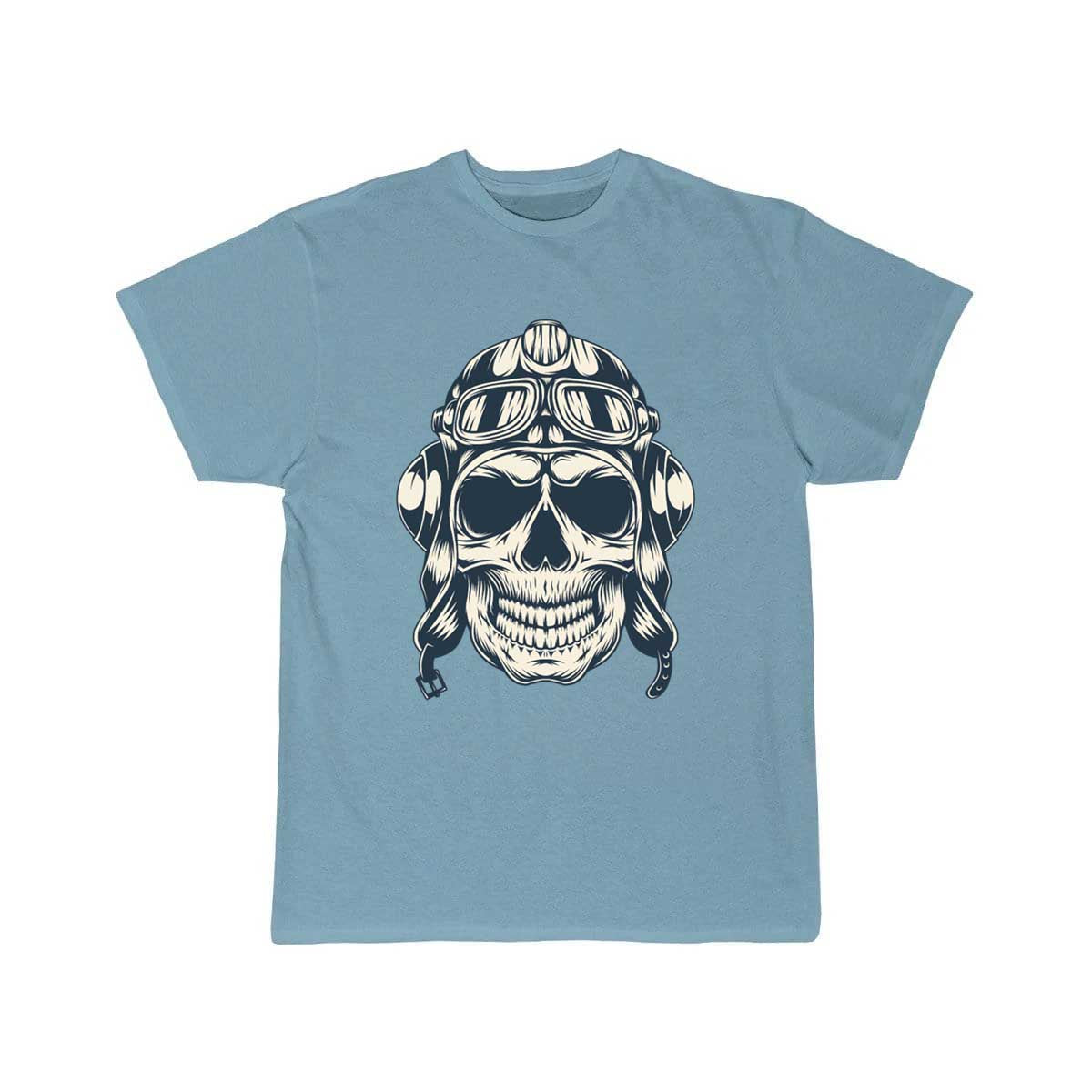 Skull with an aviator hat T-SHIRT THE AV8R