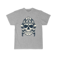 Thumbnail for Skull with an aviator hat T-SHIRT THE AV8R