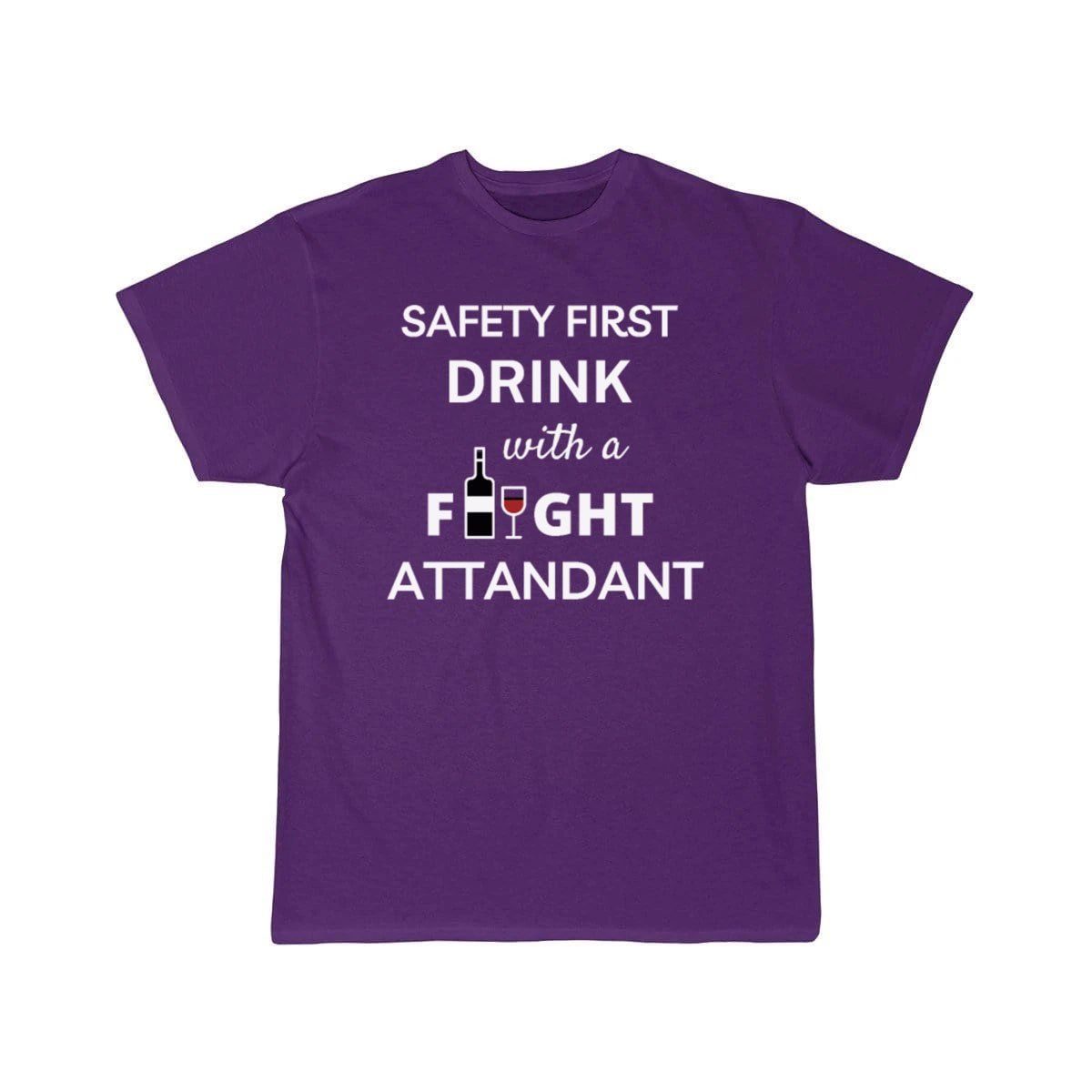 Safety First Drink With a Flight Attendant T-SHIRT THE AV8R