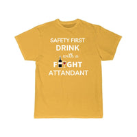 Thumbnail for Safety First Drink With a Flight Attendant T-SHIRT THE AV8R