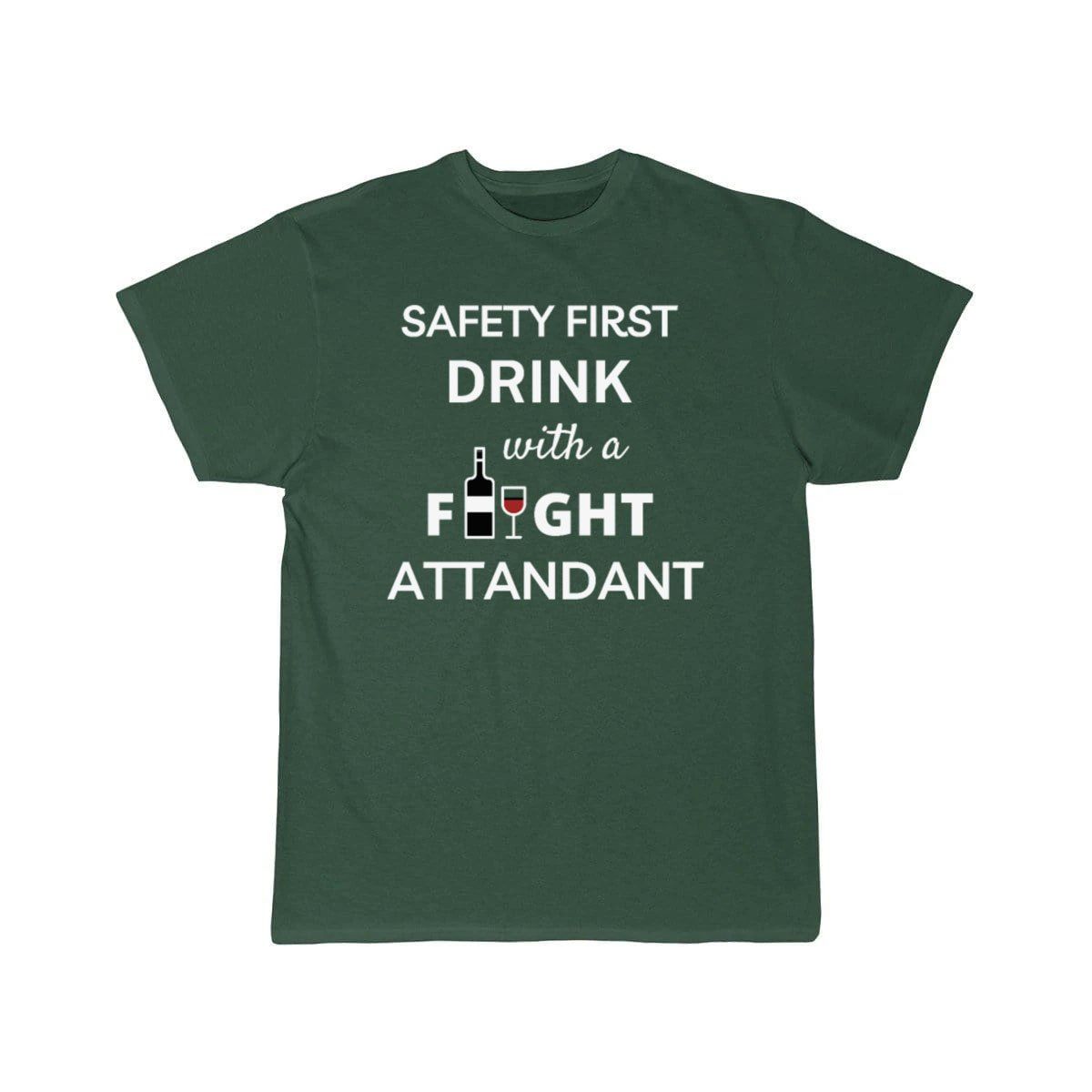 Safety First Drink With a Flight Attendant T-SHIRT THE AV8R