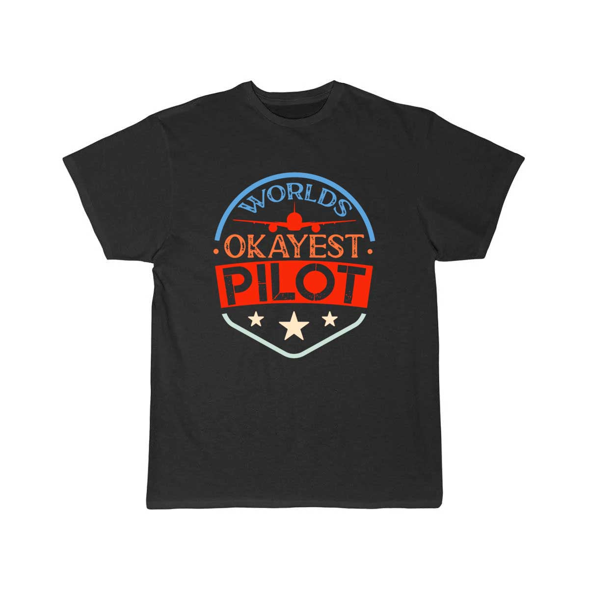 Worlds Okayest Pilot American Flag Navigation T-SHIRT THE AV8R