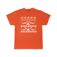 Thumbnail for Ugly Christmas Airplane Pilot Trees Snowflakes T-SHIRT THE AV8R