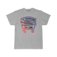 Thumbnail for Take Flight Gradient Graphic Airplane T-SHIRT THE AV8R