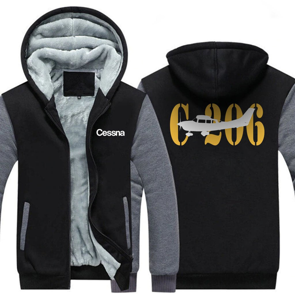 CESSNA 206 DESIGNED ZIPPER SWEATER THE AV8R