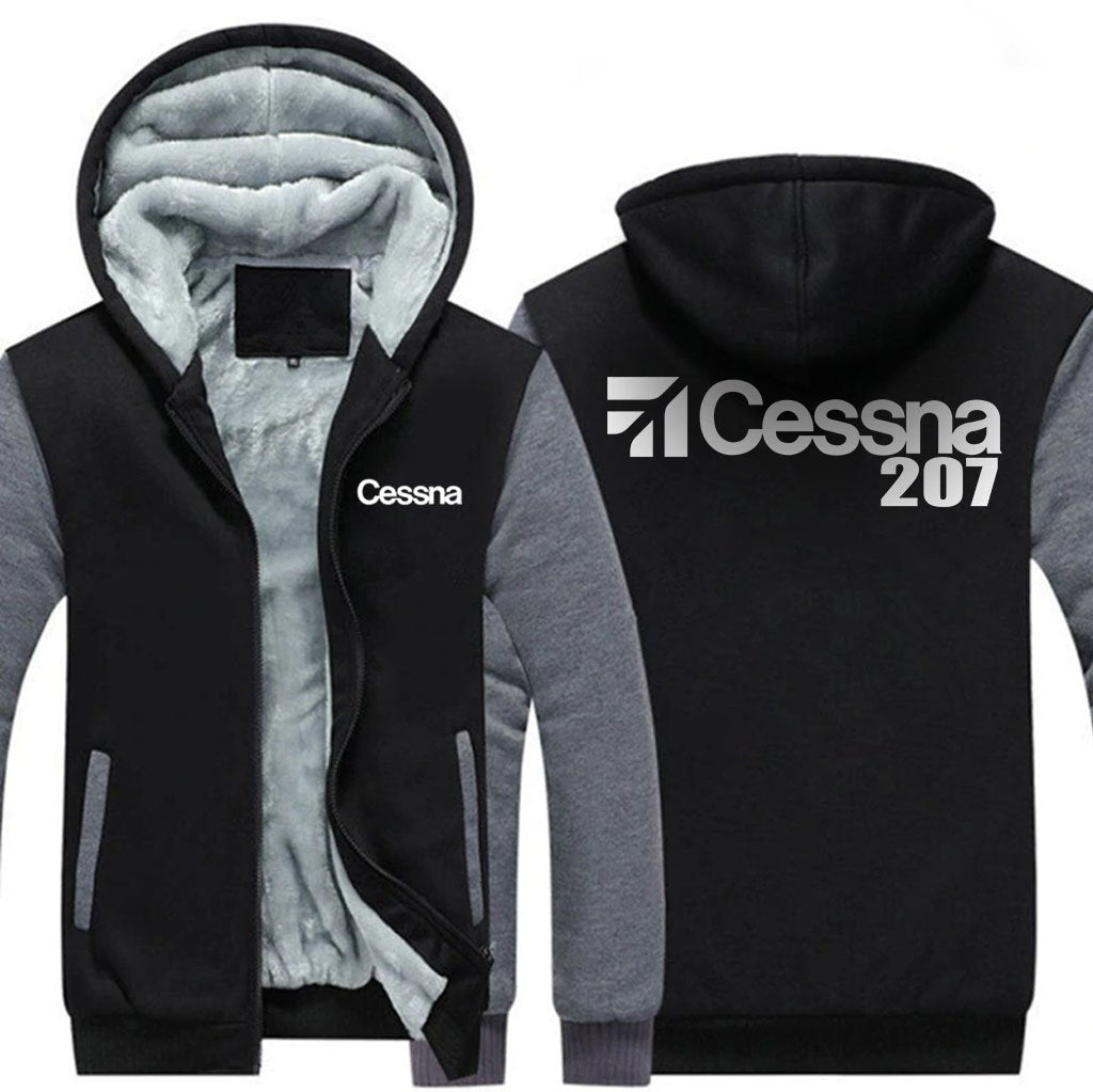 CESSNA 207 DESIGNED ZIPPER SWEATER THE AV8R