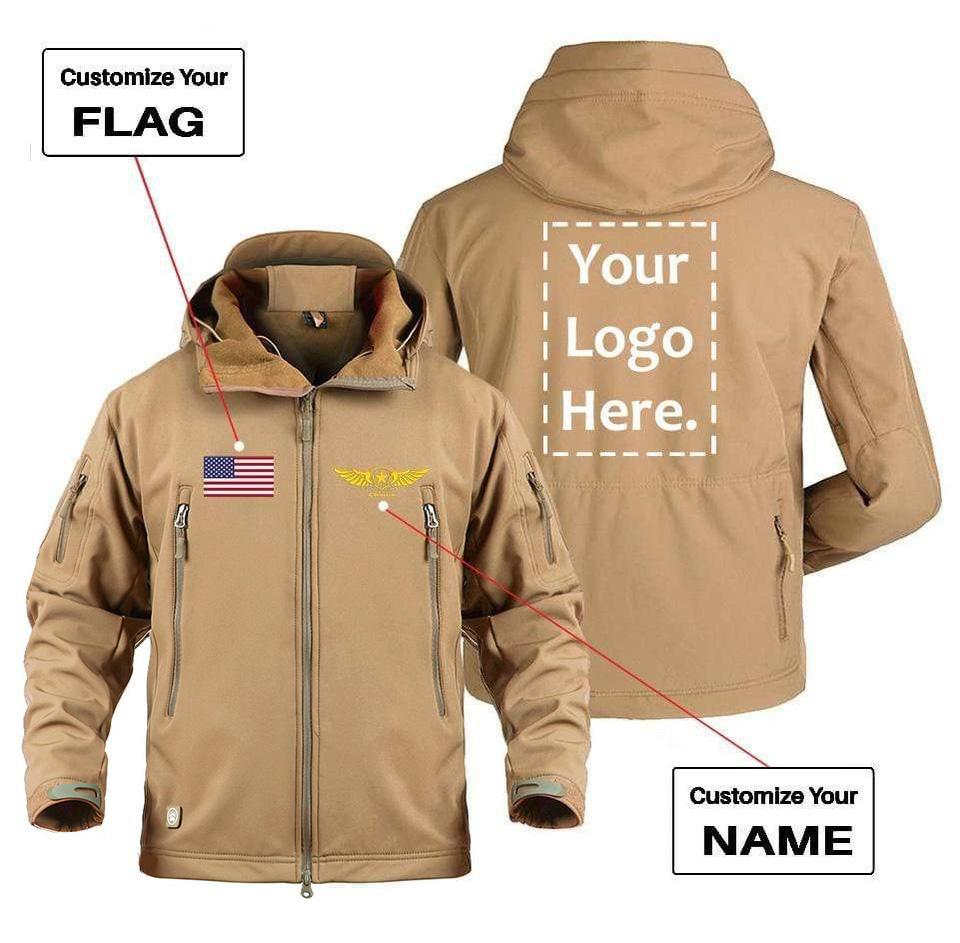 CUSTOM FLAG, LOGO & NAME WITH BADGE DESIGNED MILITARY FLEECE THE AV8R