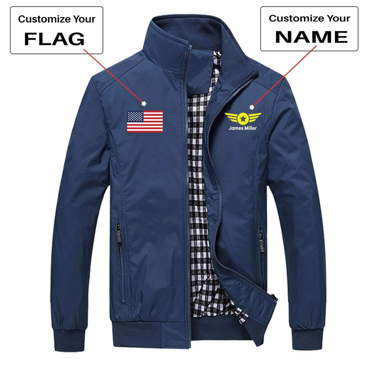 CUSTOM FLAG & NAME WITH BADGE 4 DESIGNED PILOT  S THE AV8R