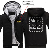 Thumbnail for CUSTOM NAME & AIRLINE LOGO DESIGNED ZIPPER SWEATERS THE AV8R