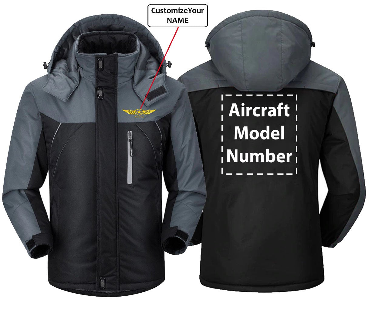 CUSTOM NAME AND AIRCRAFT MODEL NUMBER DESIGNED WINDBREAKER JACKET THE AV8R