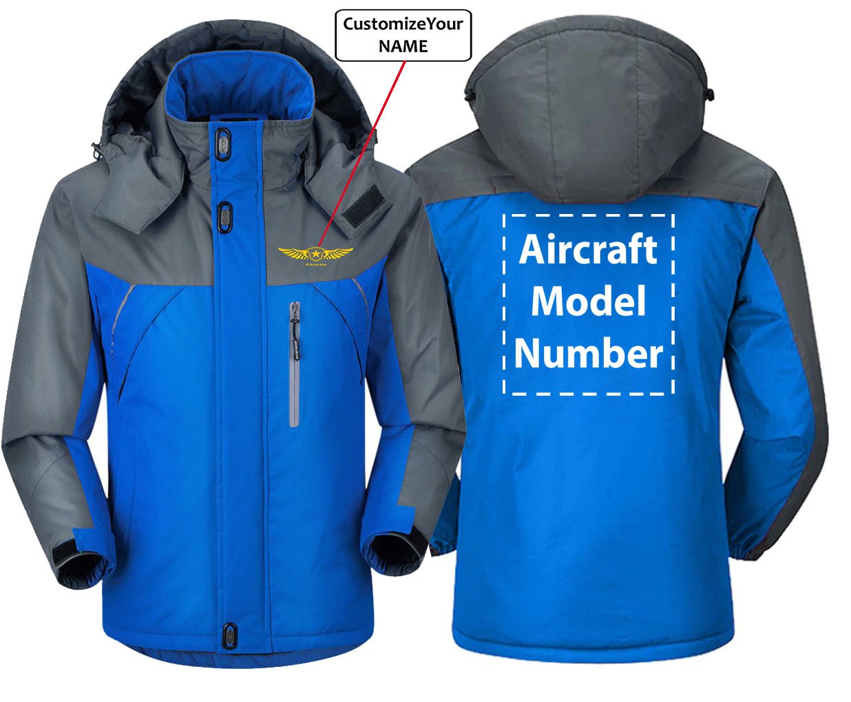 CUSTOM NAME AND AIRCRAFT MODEL NUMBER DESIGNED WINDBREAKER JACKET THE AV8R