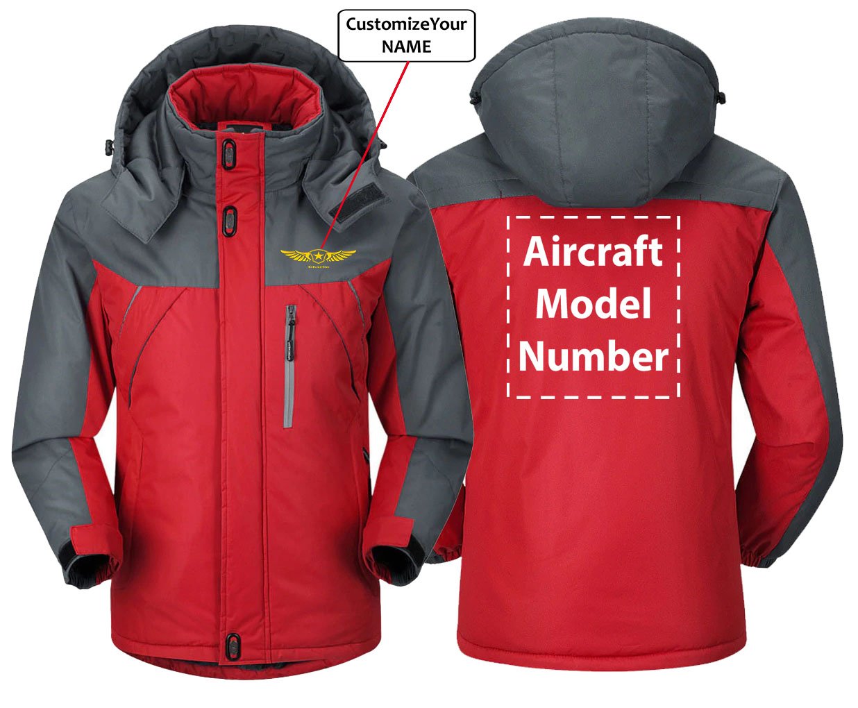 CUSTOM NAME AND AIRCRAFT MODEL NUMBER DESIGNED WINDBREAKER JACKET THE AV8R