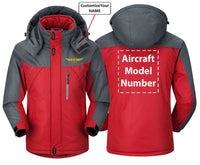 Thumbnail for CUSTOM NAME AND AIRCRAFT MODEL NUMBER DESIGNED WINDBREAKER JACKET THE AV8R