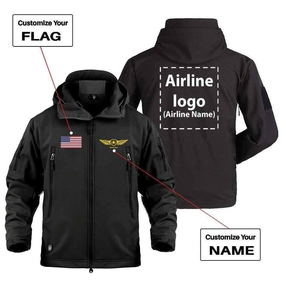 CUSTOM NAME, FLAG & AIRLINE LOGO DESIGNED MILITARY FLEECE THE AV8R