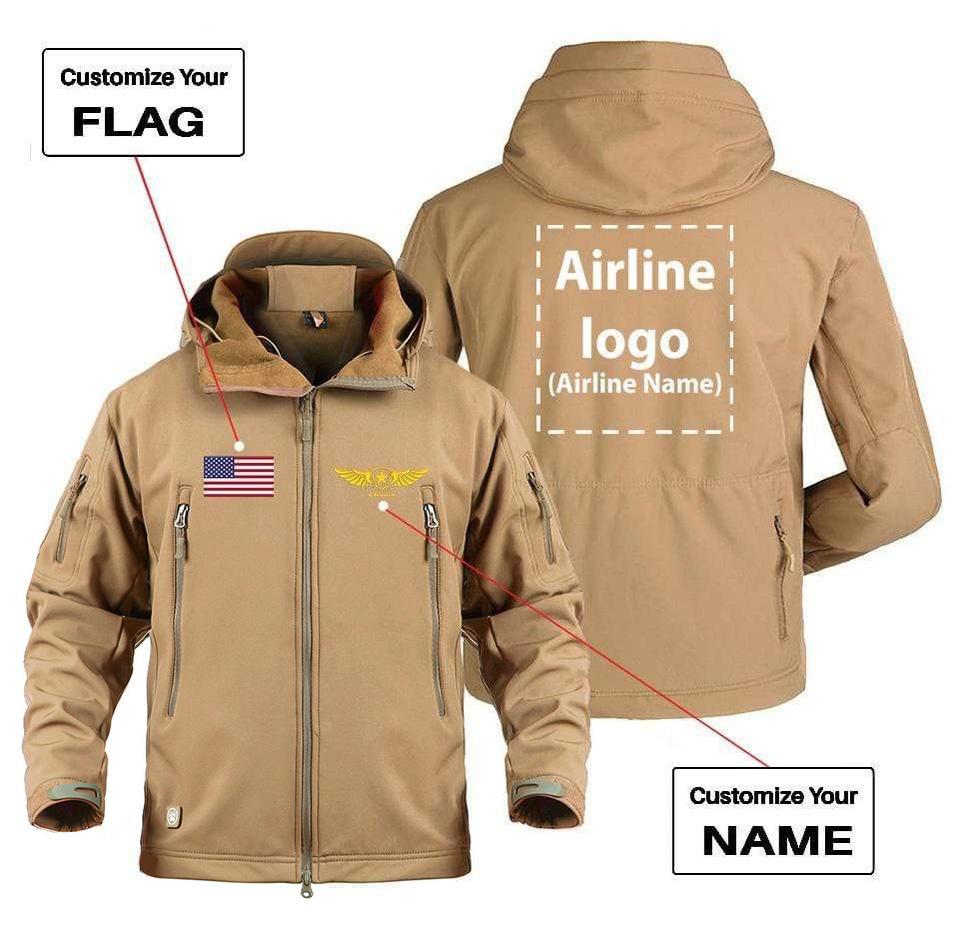 CUSTOM NAME, FLAG & AIRLINE LOGO DESIGNED MILITARY FLEECE THE AV8R