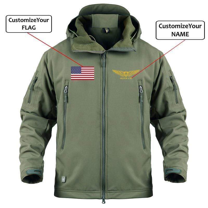 CUSTOM NAME & FLAG - WARM TACTICAL II MILITARY FLEECE THE AV8R