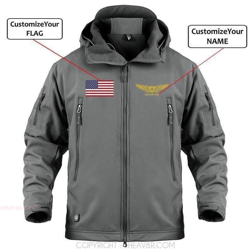 CUSTOM NAME & FLAG - WARM TACTICAL II MILITARY FLEECE THE AV8R