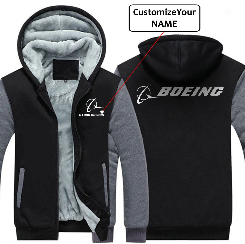 CUSTOM NAME WITH BOEING LOGO DESIGNED ZIPPER SWEATERS THE AV8R