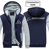 Thumbnail for CUSTOM NAME WITH BOEING LOGO DESIGNED ZIPPER SWEATERS THE AV8R