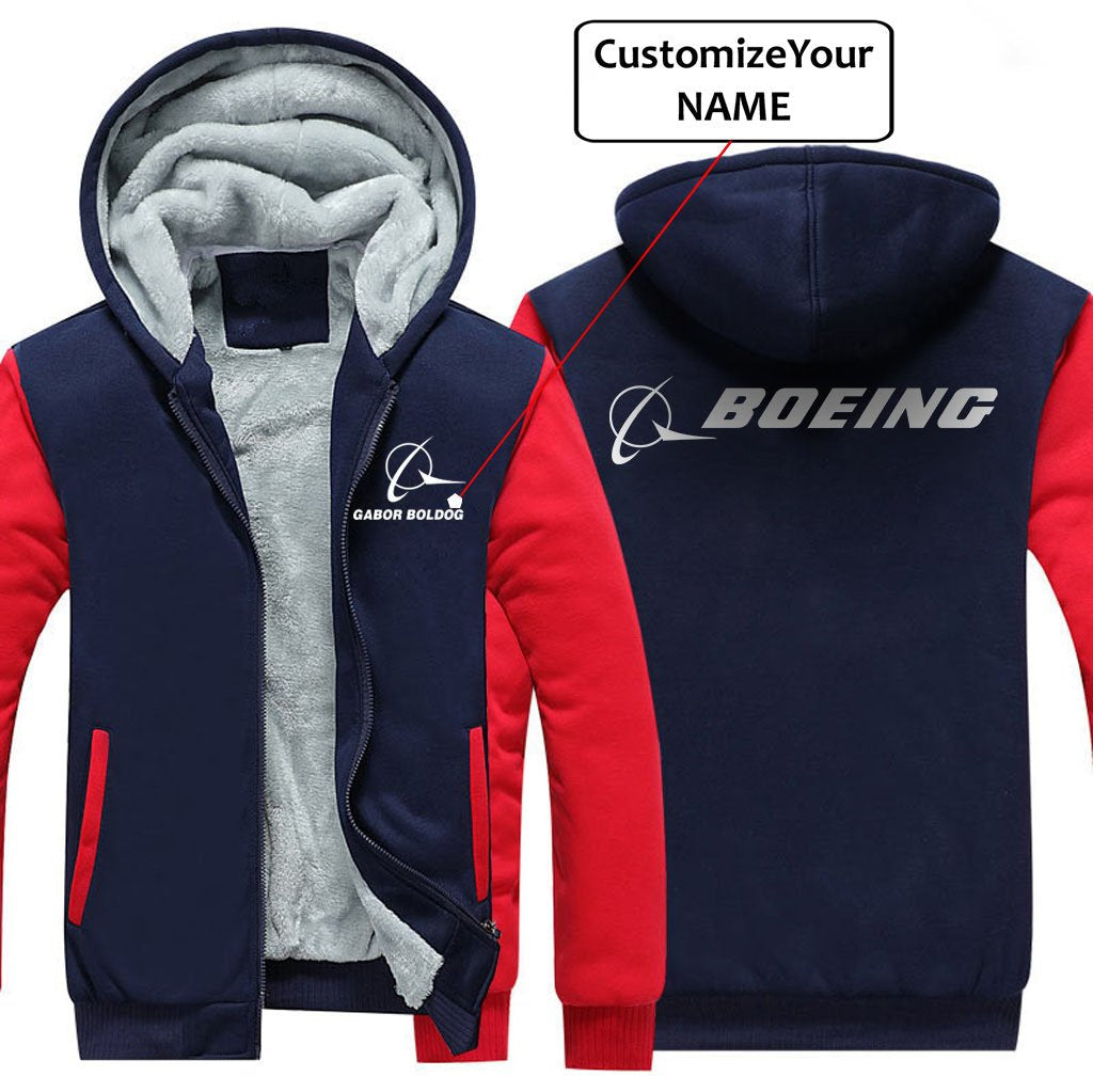 CUSTOM NAME WITH BOEING LOGO DESIGNED ZIPPER SWEATERS THE AV8R