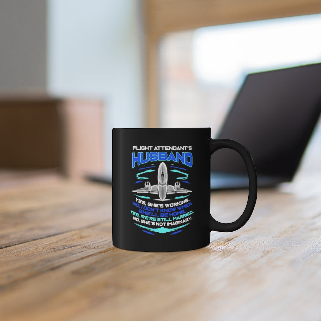 FLIGHT ATTENDANTS HUSBAND DESIGNED - MUG Printify