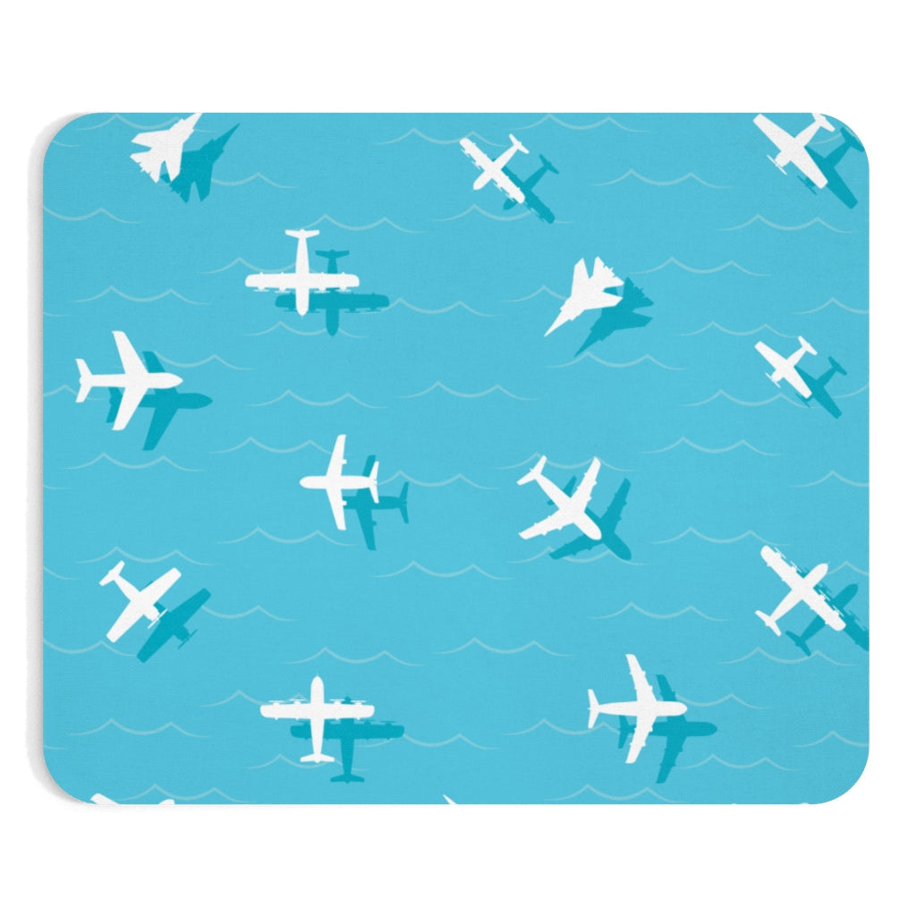 AIRPLANES WHITE  -  MOUSE PAD Printify