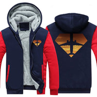 Thumbnail for DIAMOND SHAPE AIRPLANE DESIGNED ZIPPER SWEATER THE AV8R