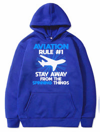 Thumbnail for Aviation Rule funny Pilot Airplane Quote PULLOVER THE AV8R