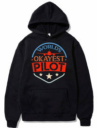Thumbnail for Worlds Okayest Pilot American Flag Navigation PULLOVER THE AV8R