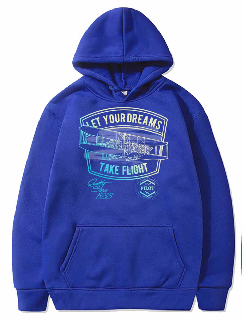 Take Flight Gradient Graphic Airplane Design PULLOVER THE AV8R