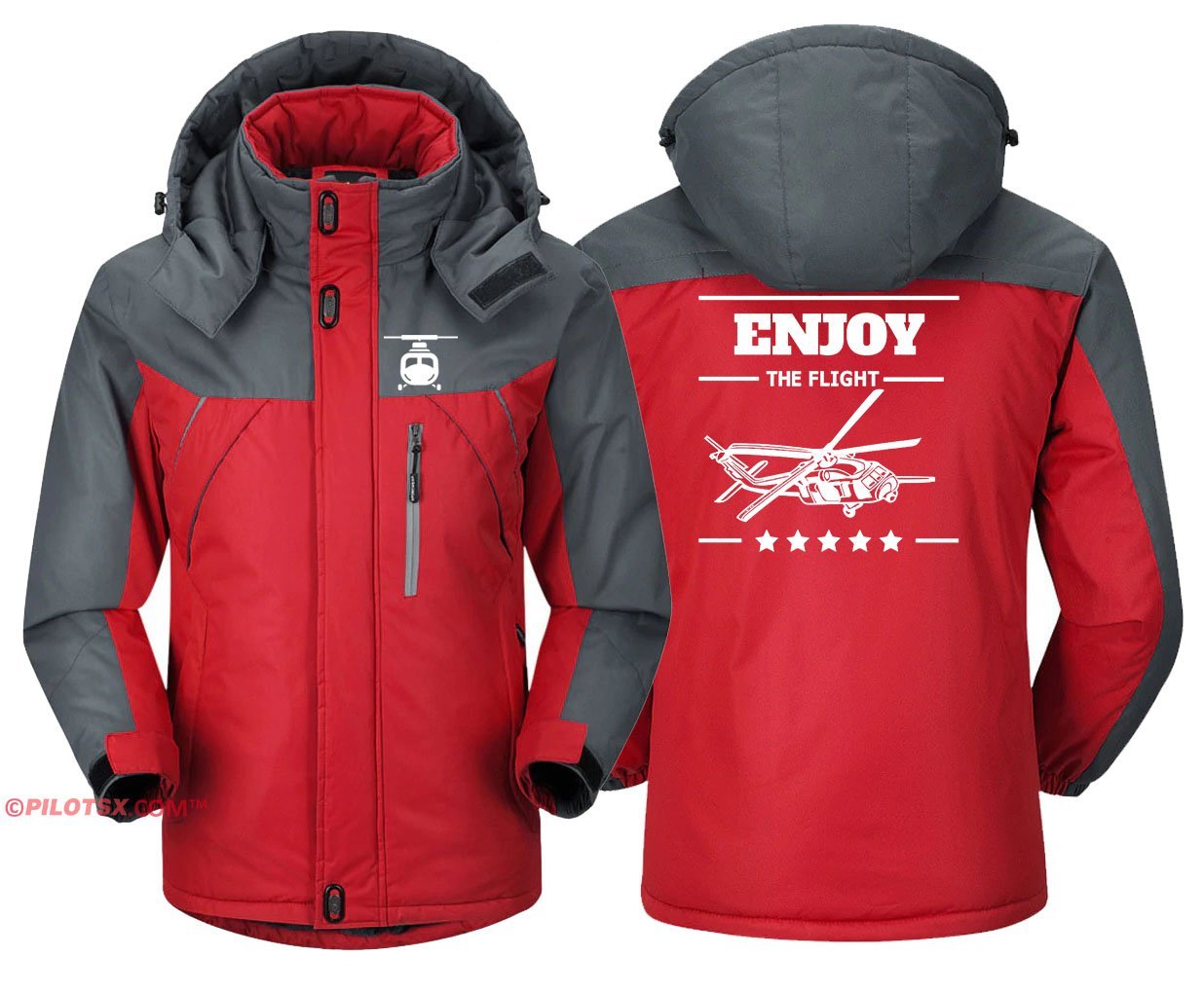 ENJOY HELICOPTER FLIGHT WINDBREAKER JACKET THE AV8R