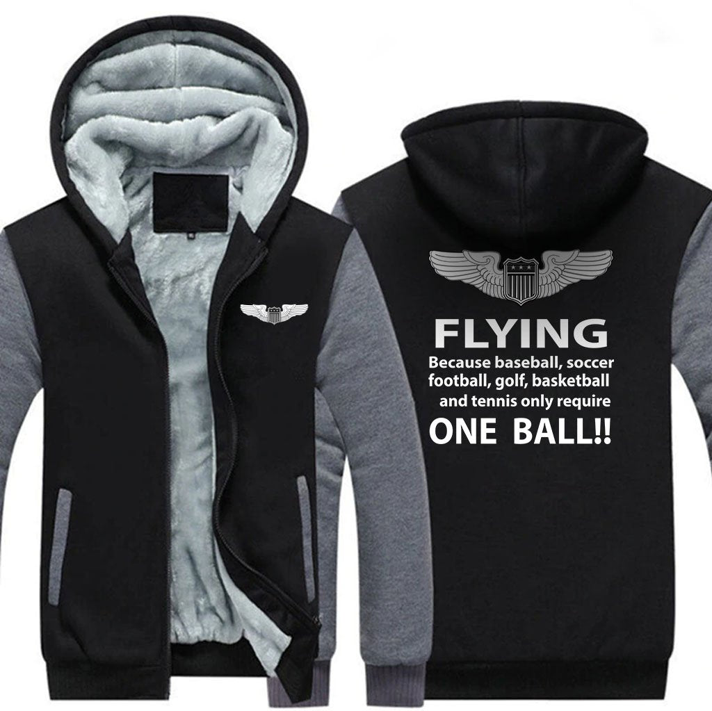 FLYING BECAUSE BASEBALL, SOCCER FOOTBALL, GOLF, BASKETBALL AND TENNIS ONLY REQUIRE ONE BALL!! ZIPPER SWEATER THE AV8R